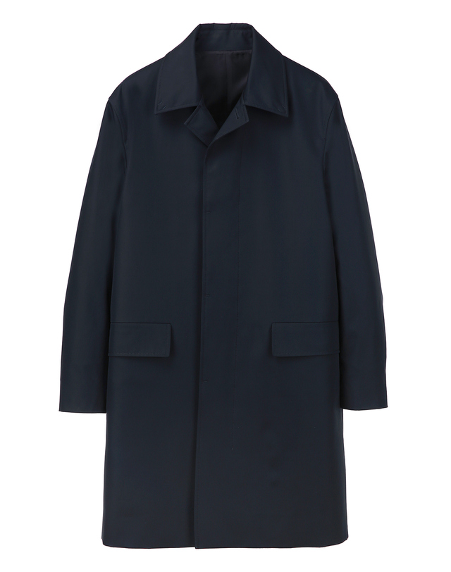 질스튜어트 뉴욕 남성 [ITALY-FABRIC] 레귤러핏 Officer Mac Coat 차콜 그레이 착용컷