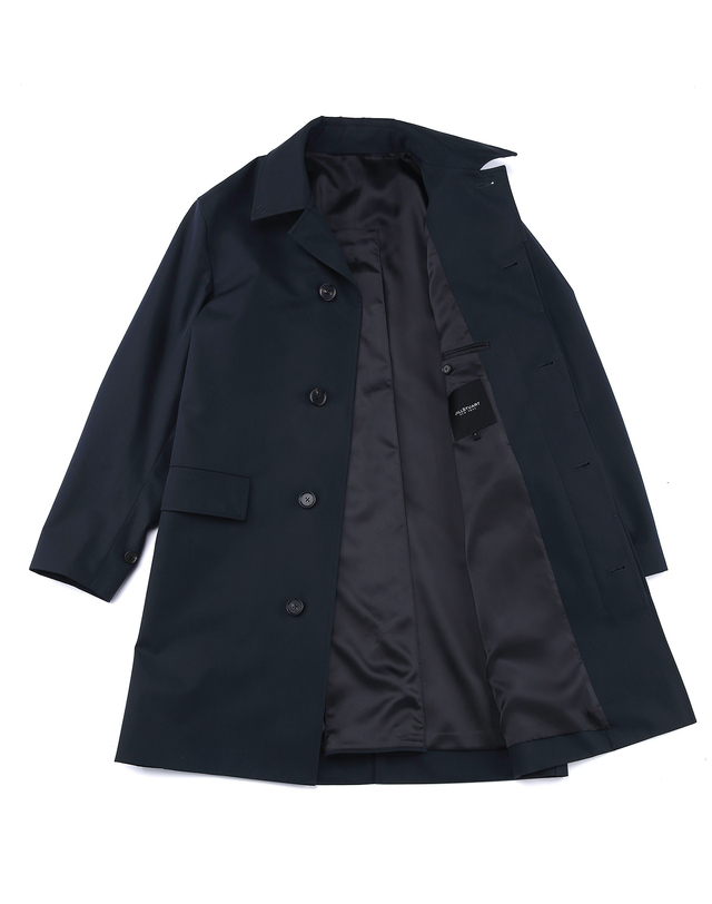 질스튜어트 뉴욕 남성 [ITALY-FABRIC] 레귤러핏 Officer Mac Coat 차콜 그레이 착용컷