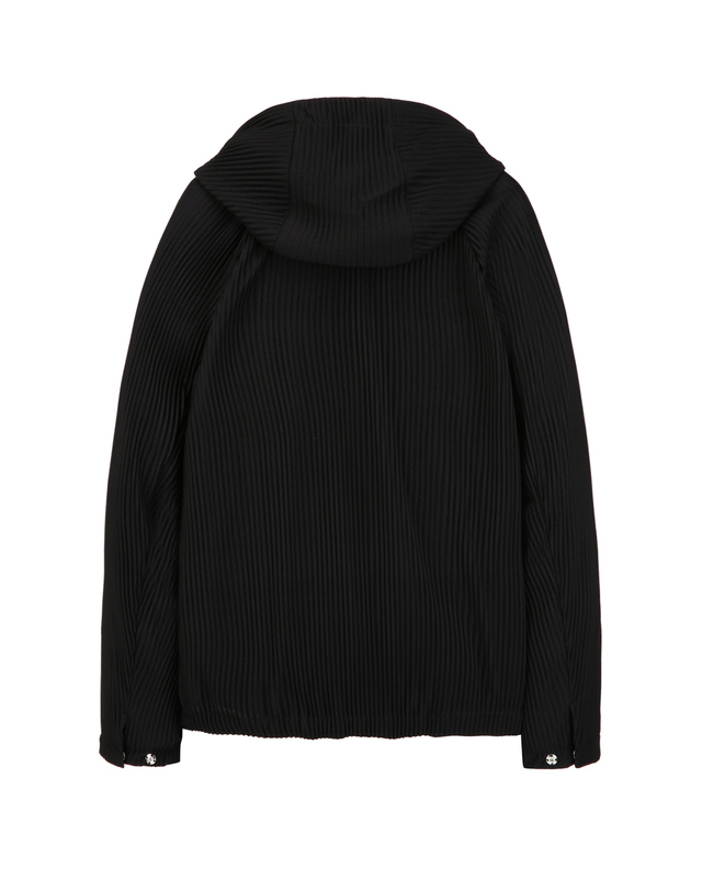 질스튜어트 뉴욕 남성 [Soft Pleats] 플리츠 셋업 후드 점퍼 - 블랙 착용컷