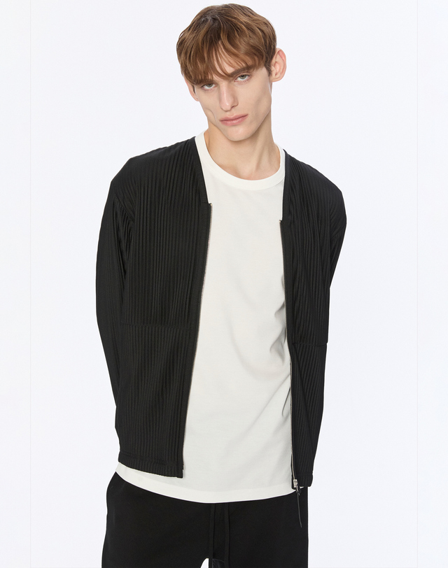 질스튜어트 뉴욕 남성 [Soft Pleats] 플리츠 셋업 가디건 - 블랙 상세