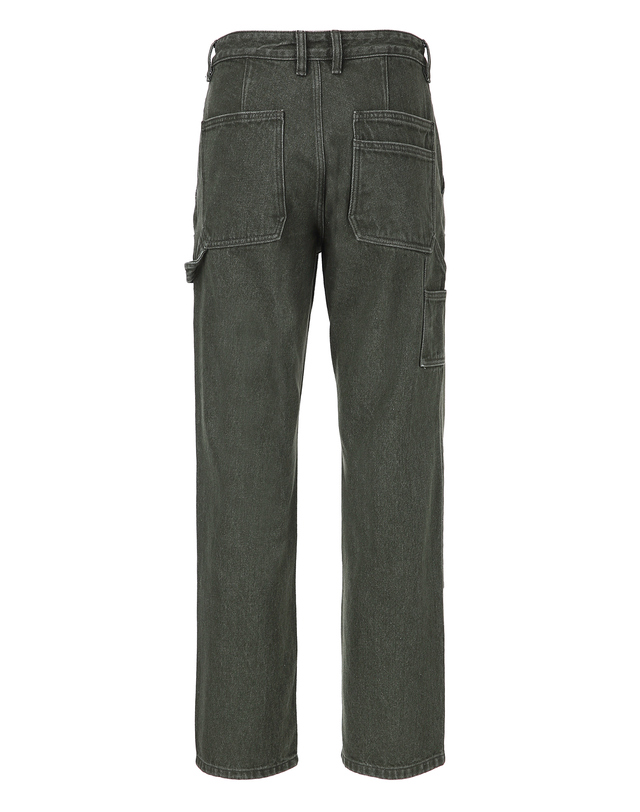 질스튜어트 뉴욕 남성 one washed 카키 카펜터 팬츠 진한 카키 착용컷