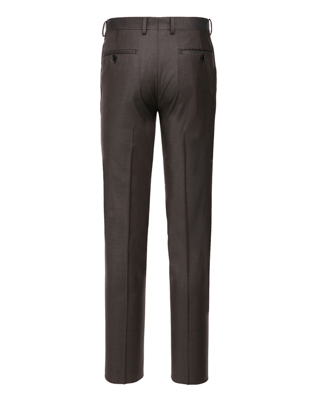 질스튜어트 뉴욕 남성 [E.ZEGNA 원단] 다크브라운 시그니처 솔리드 수트 팬츠 진한 브라운 착용컷