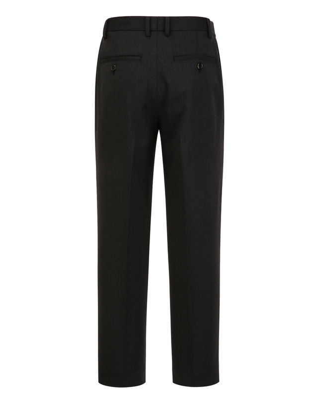 질스튜어트 뉴욕 남성 [THE TWILL] [TOLLEGNO] [SEMIWIDE-FIT] 울 셋업 팬츠 - 다크그레이 진한 그레이 착용컷