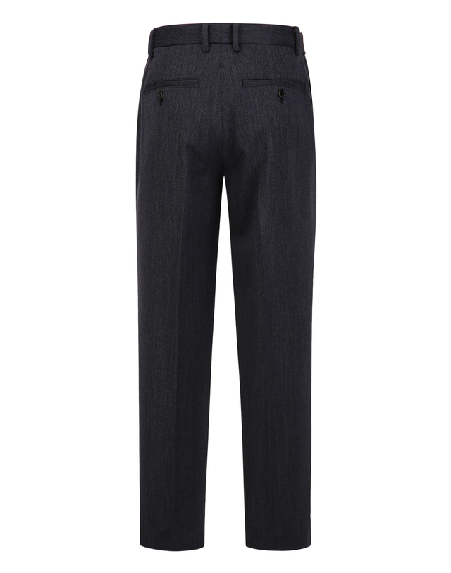 질스튜어트 뉴욕 남성 [THE TWILL] [TOLLEGNO] [SEMIWIDE-FIT] 울 셋업 팬츠 - 네이비 착용컷