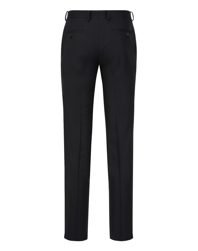 질스튜어트 뉴욕 남성 [E.ZEGNA 원단] [ORDINARY-FIT] 시그니처 솔리드 수트 팬츠 - 다크네이비 진한 네이비 착용컷