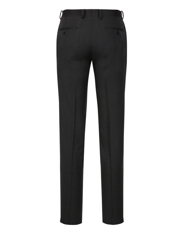 질스튜어트 뉴욕 남성 [E.ZEGNA 원단] [ORDINARY-FIT] 시그니처 투톤 수트 팬츠 - 다크그레이 진한 그레이 착용컷