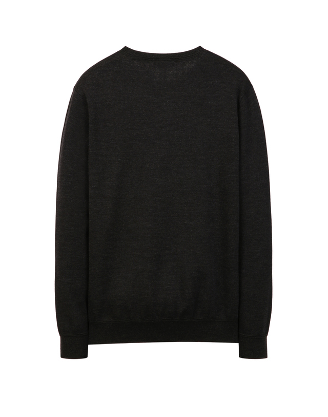 질스튜어트 뉴욕 남성 울 라운드 니트 - 차콜그레이 차콜 그레이 착용컷