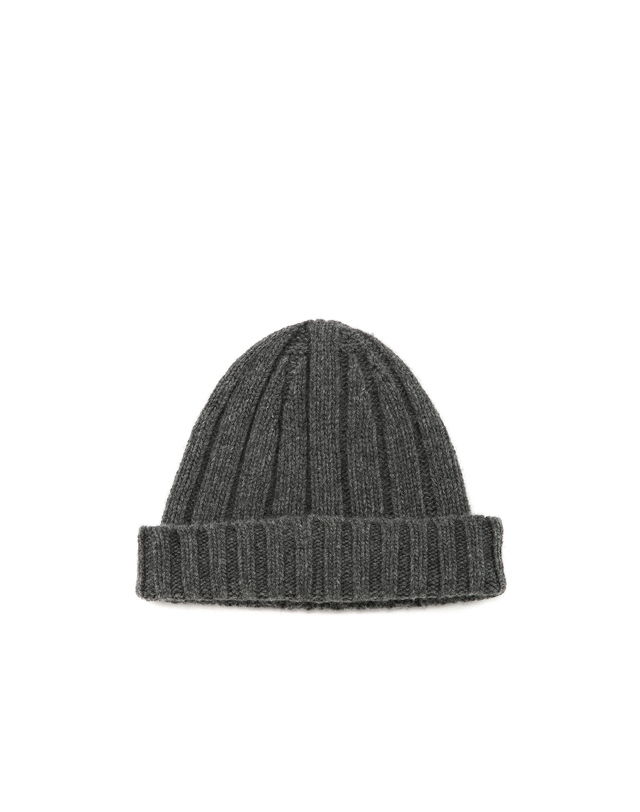 질스튜어트 뉴욕 남성 캐시미어 블렌드 비니 - 다크그레이 진한 그레이 착용컷