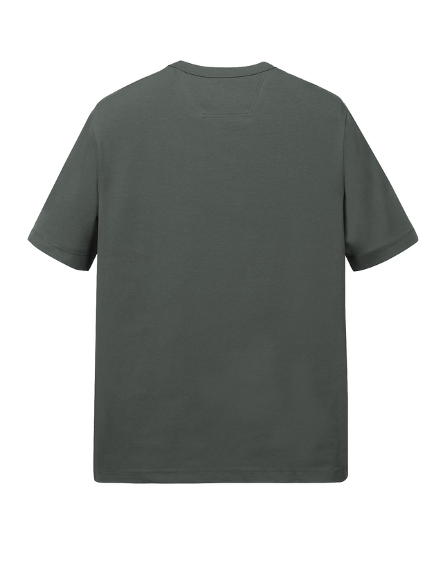 질스튜어트 뉴욕 남성 [GENTLE JERSEY] 카키 반팔 레귤러핏 티셔츠 착용컷