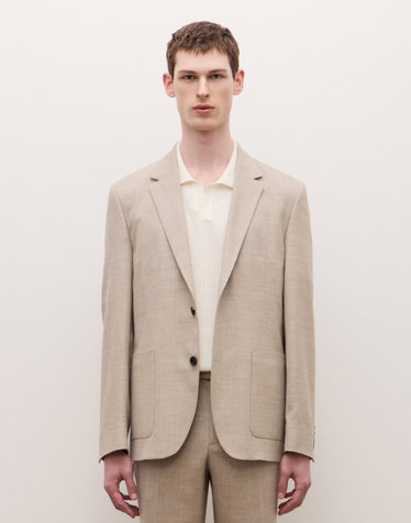 [THE TWILL] [LOROPIANA 원단]스트레치셋업 자켓 - 라이트베이지