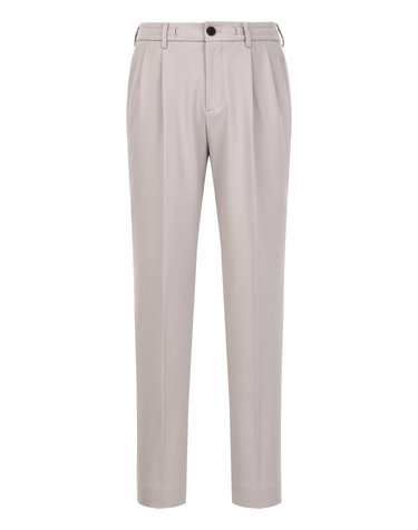 [TAPERED FIT]  컴포트 투턱 테이퍼드 팬츠 - 라이트그레이
