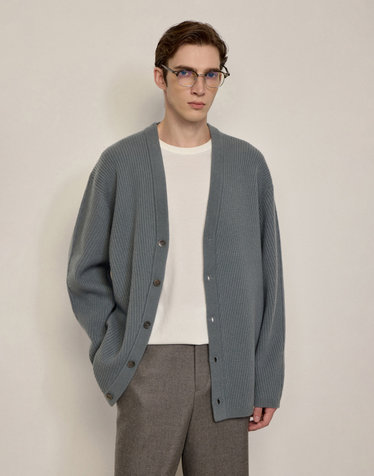 질스튜어트 뉴욕 남성 [THE TWILL] 트윌 위브 텍스처 가디건 - 그린