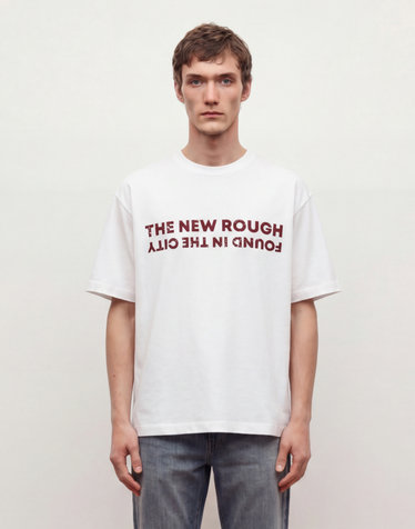 THE NEW ROUGH 그래픽 티셔츠 - 오프화이트