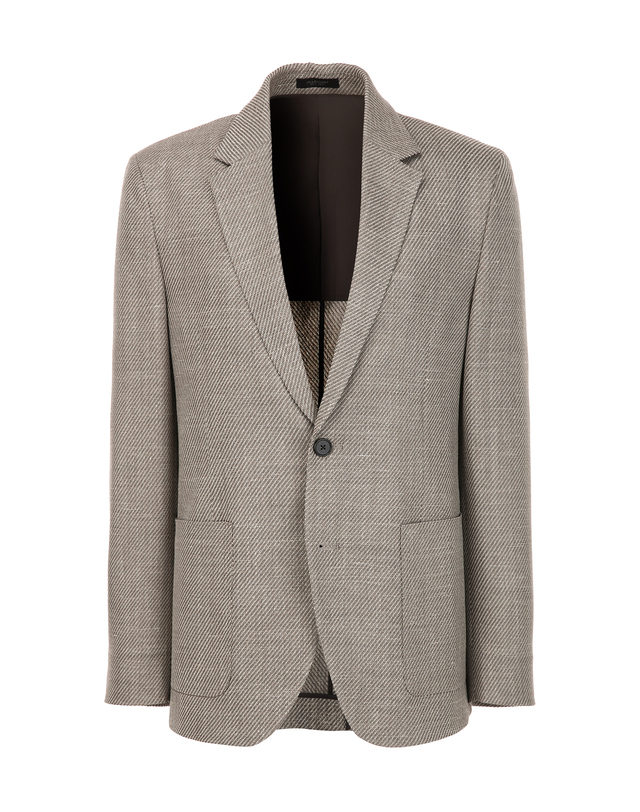 질스튜어트 뉴욕 남성 [THE TWILL] [LOROPIANA 원단]스트레치셋업 자켓 - 세피아 착용컷