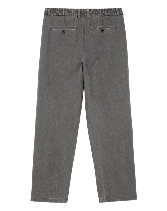 질스튜어트 뉴욕 남성 [TAPERED-FIT] 쿨코튼 가먼트 워싱 셋업 팬츠 - 차콜그레이 차콜 그레이 착용컷