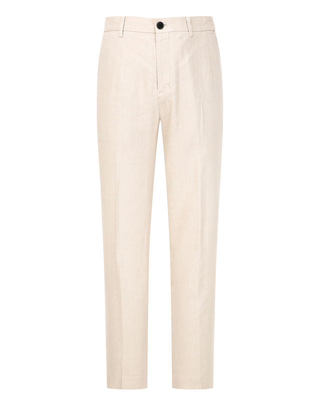 질스튜어트 뉴욕 남성 [MANTECO] [SEMIWIDE-FIT] 린넨 블렌드 셋업 팬츠 - 라이트베이지 밝은 베이지 착용컷