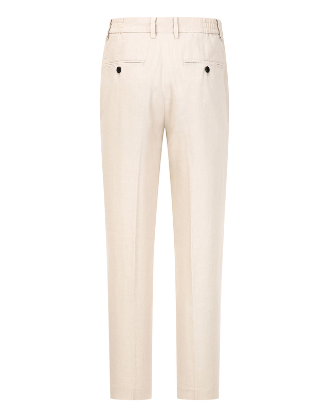 질스튜어트 뉴욕 남성 [MANTECO] [SEMIWIDE-FIT] 린넨 블렌드 셋업 팬츠 - 라이트베이지 밝은 베이지 착용컷