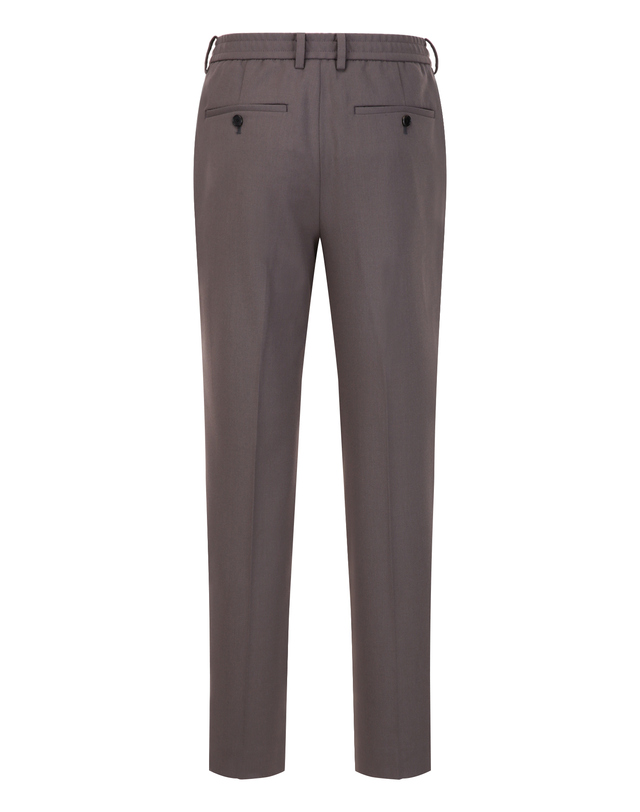 질스튜어트 뉴욕 남성 [TAPERED FIT] 컴포트 투턱 테이퍼드 팬츠 - 그레이 착용컷