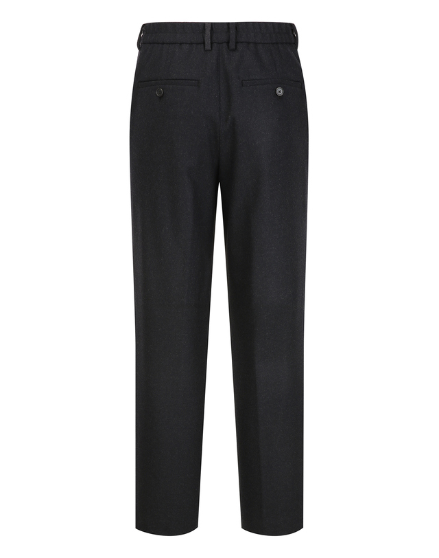 질스튜어트 뉴욕 남성 [TAPERED FIT] 윈터 세미와이드 울 팬츠 - 다크그레이 진한 그레이 상세