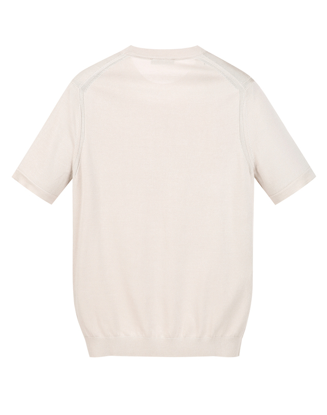 질스튜어트 뉴욕 남성 [ITALY YARN][THE TWILL] 실크 블렌드 크루넥 니트 - 라이트베이지 밝은 베이지 착용컷