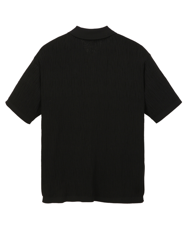 질스튜어트 뉴욕 남성 [Pleats] 플리츠 카라 가디건 - 블랙 착용컷
