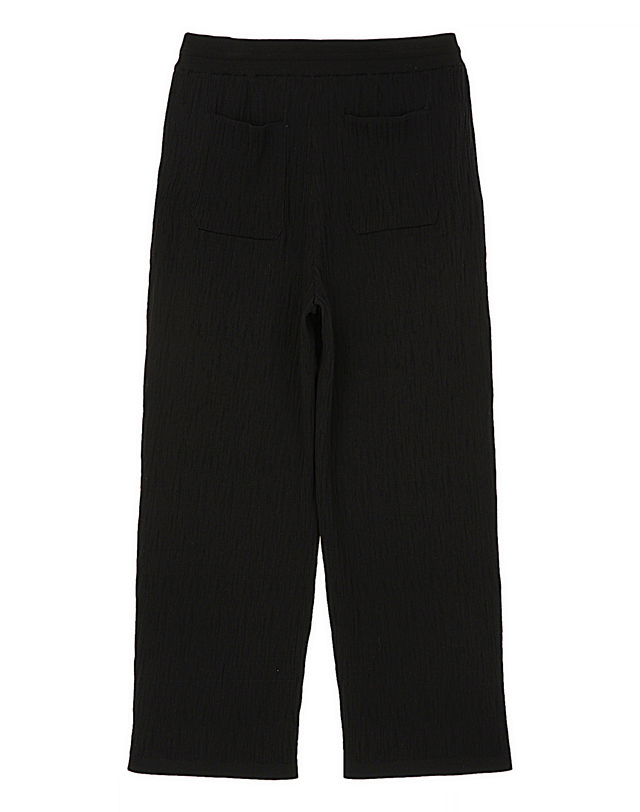 질스튜어트 뉴욕 남성 [Pleats] [SEMIWIDE-FIT] 플리츠 니트 팬츠 - 블랙 착용컷