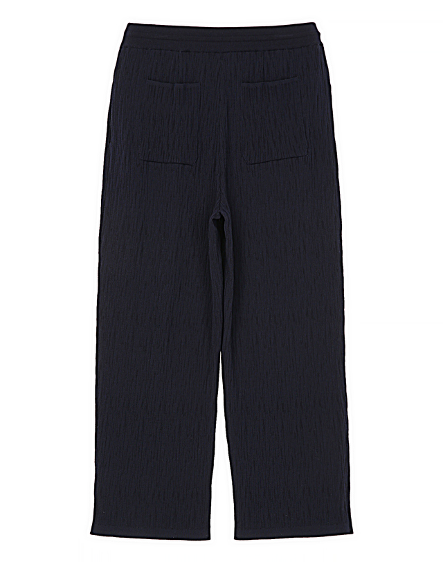 질스튜어트 뉴욕 남성 [Pleats] [SEMIWIDE-FIT] 플리츠 니트 팬츠 - 다크네이비 진한 네이비 착용컷