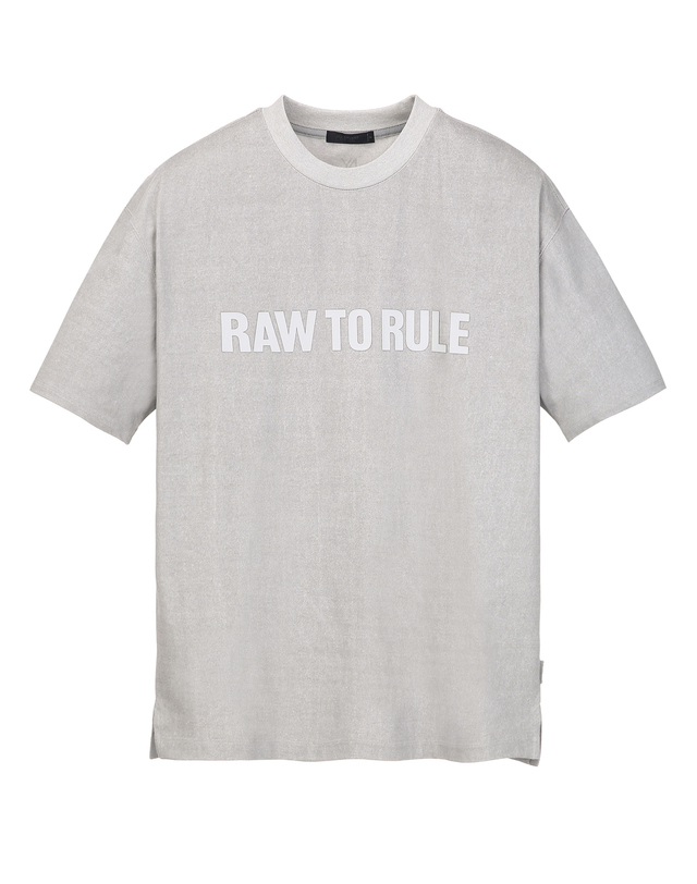 질스튜어트 뉴욕 남성 RAW TO RULE 그래픽 티셔츠 - 라이트그레이 밝은 그레이 상세