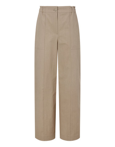 [시즌오프] 베이지 패턴 코튼혼방 밴딩팬츠