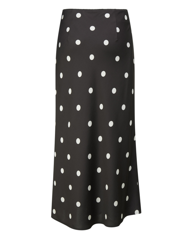 질스튜어트 뉴욕 여성 브라운 도트 플레어스커트 진한 브라운 상세