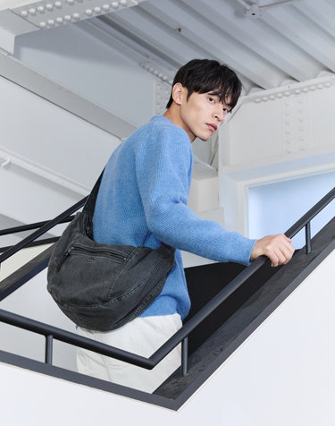 [Washing Denim] 그레이 워싱데님 크로스백