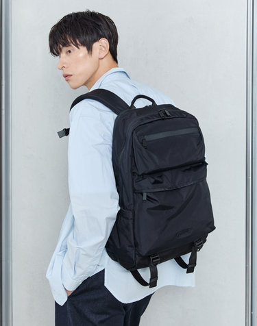 [브룩스] 로고장식 나일론 백팩 블랙