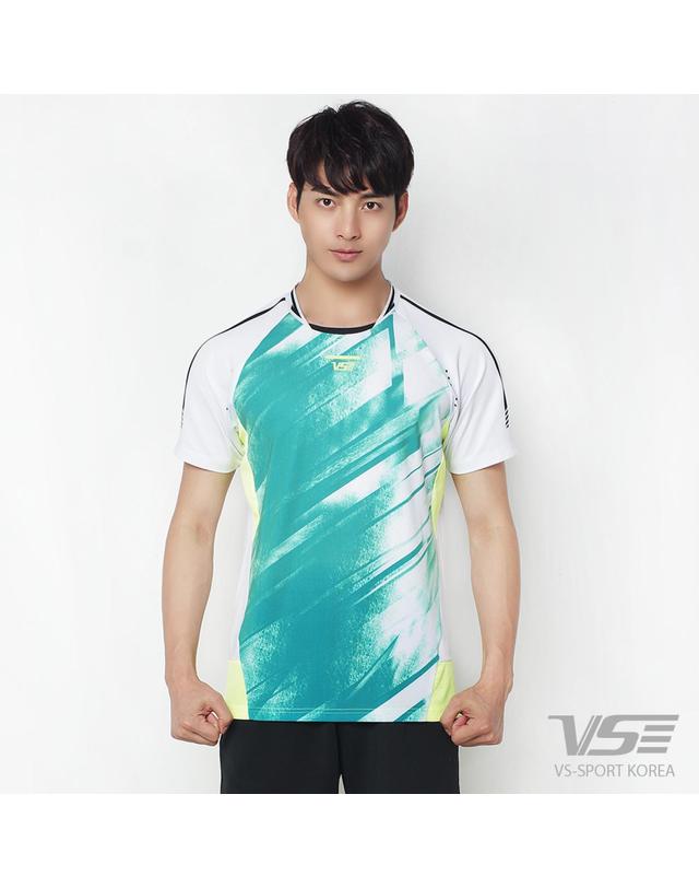 맥스스포츠 [Venson] 벤슨 배드민턴 남성 티셔츠 상의 VT-9101G 착용컷