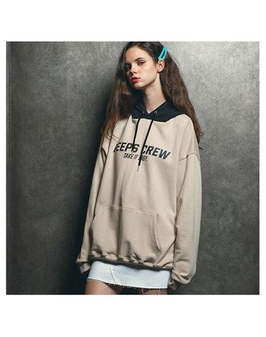 [핍스] PEEPS Mix color hoody(beige)_핍스 후드티