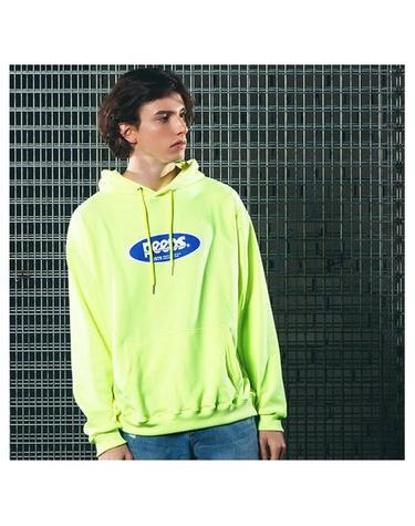 [핍스] PEEPS Basic logo hoody(neon green)_핍스 후드티