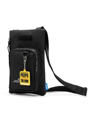 [핍스] PEEPS offbeat square mini cross bag(black)