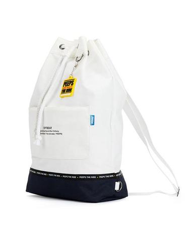 [핍스] PEEPS offbeat canvas bucket bag(ivory)