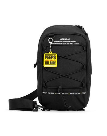 [핍스] PEEPS offbeat string sling bag(black)