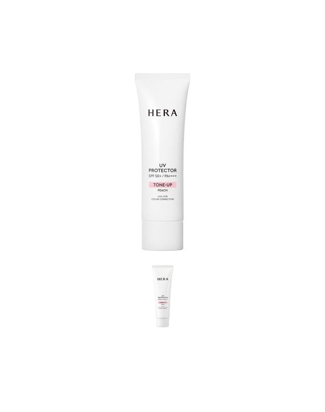 헤라 UV프로텍터 톤업SPF50+PA4+50ML+증정 착용컷