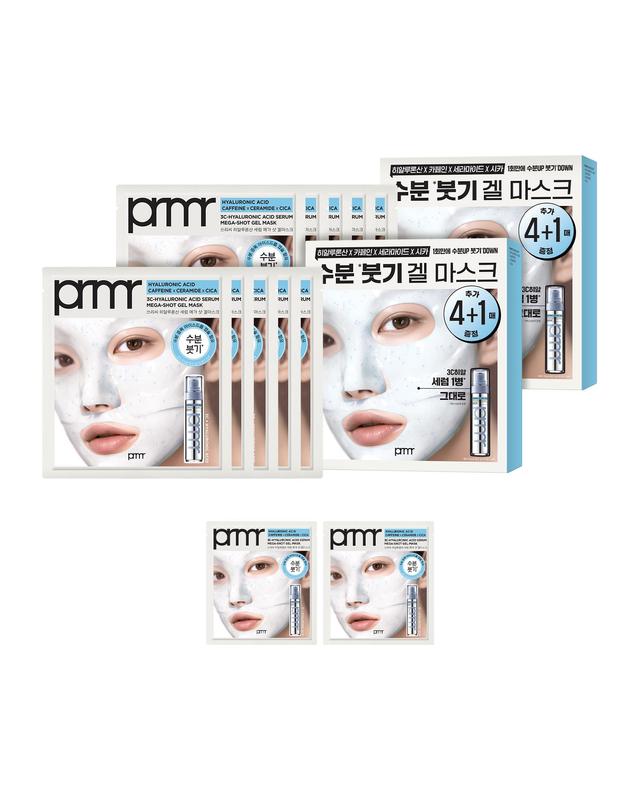프리메라 쓰리씨-히알루론산 세럼 메가 샷 겔마스크 36g 5매 X2 착용컷