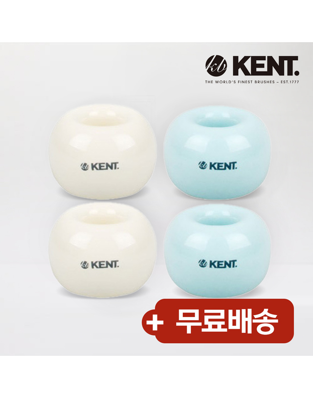 켄트 켄트 칫솔꽂이(원형) 칫솔스탠드 4개 세트(민트2 아이보리2) (칫솔 미포함) 착용컷