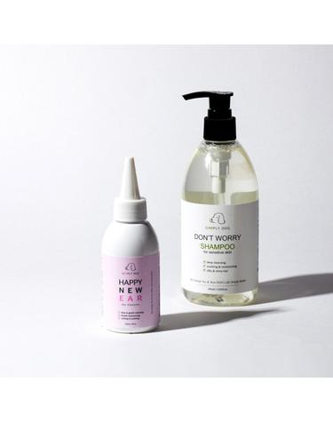 심플리독  귀세정제+샴푸 세트(350ml)