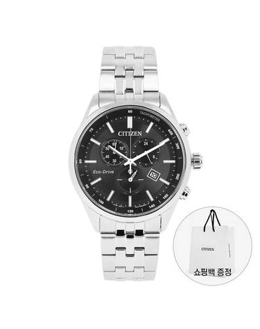 시티즌 남성 메탈 손목 시계 에코드라이브 AT2570-56E