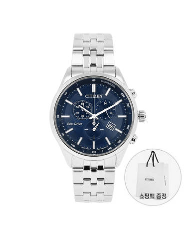 시티즌 남성 메탈 손목 시계 에코드라이브 AT2570-56L