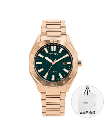 시티즌 남성 메탈 손목 시계 에코드라이브 BM7633-81X