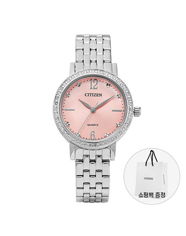 시티즌 여성 메탈 손목 시계 쿼츠 EL3100-55W