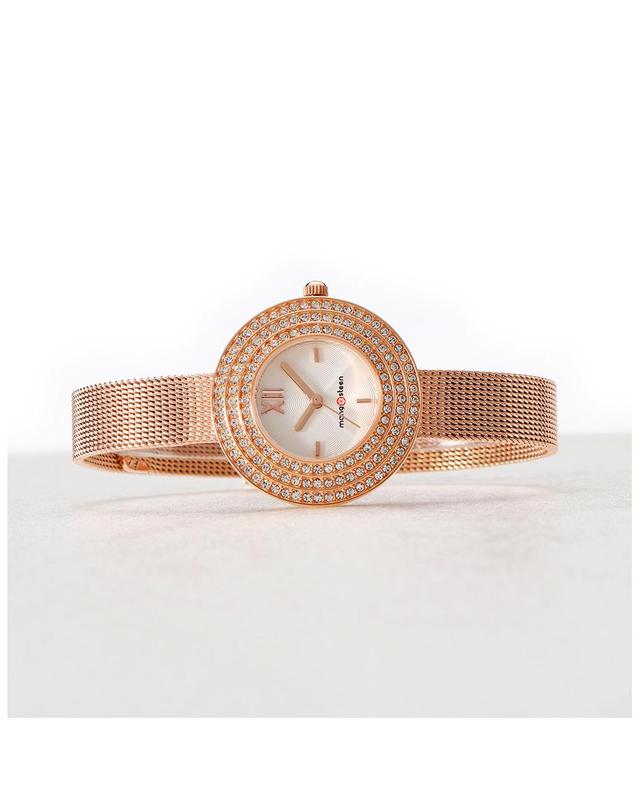 망고스틴 MIRINAE(미리내) MS509A 여성메탈시계 착용컷