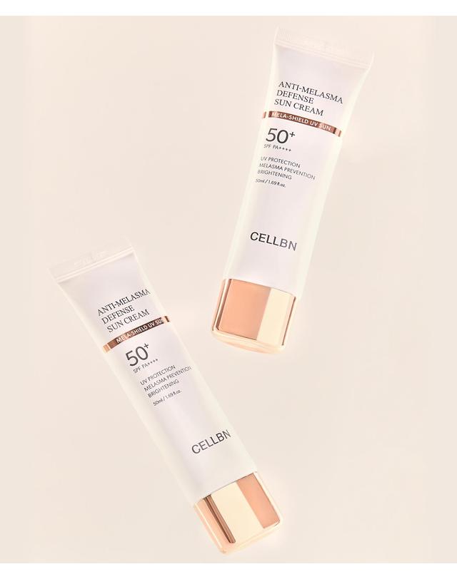 셀비엔 안티 멜라즈마 디펜스 선크림 50ml 기미방어 톤업광채 3중기능성 착용컷
