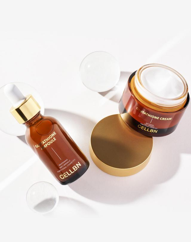 셀비엔 미백 광채 글루타치온 백옥앰플 30ml+백옥크림50g 2종 세트 착용컷