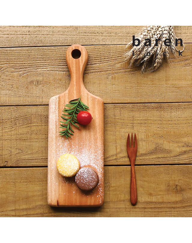 비프로젝트 바른락 마호가니 우드 플레이팅 도마 (소) 착용컷